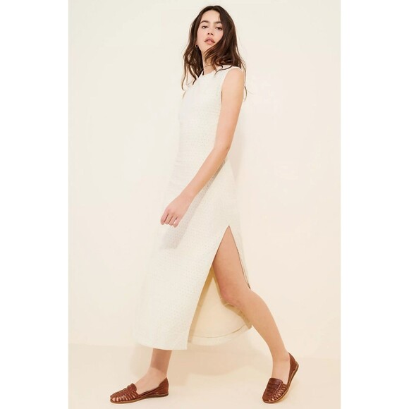 Free People Free-est Eventide Midi Dress Eyelet Embroidered Resort XL NEW 282646 - Picture 3 of 11